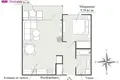 2 room apartment 37 m² in Vilnius, Lithuania