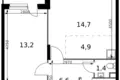Mieszkanie 2 pokoi 46 m² Sapronovo, Rosja