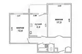Appartement 2 chambres 54 m² Muchaviecki sielski Saviet, Bélarus