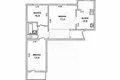 3 room apartment 70 m² Muchaviecki sielski Saviet, Belarus