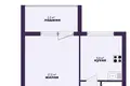 1 room apartment 34 m² Salihorsk, Belarus
