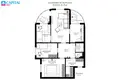 Квартира 4 комнаты 82 м² Вильнюс, Литва