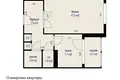 1 room apartment 38 m² Minsk, Belarus