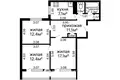 Квартира 3 комнаты 64 м² Минск, Беларусь