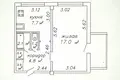 1 room apartment 36 m² Minsk, Belarus