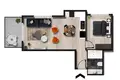 2 room apartment 59 m² Alanya, Turkey