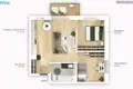 Mieszkanie 3 pokoi 54 m² Wilno, Litwa
