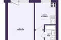 1 room apartment 28 m² Salihorsk, Belarus