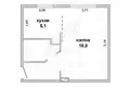 1 room apartment 31 m² Kobryn, Belarus