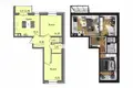 Mieszkanie 2 pokoi 63 m² Moczuliszcze, Białoruś
