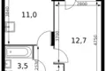 Apartamento 1 habitación 32 m² Sapronovo, Rusia