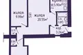 3 room apartment 55 m² Minsk, Belarus