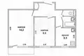 Wohnung 2 zimmer 38 m² Muchaviecki sielski Saviet, Belarus