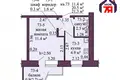 Квартира 1 комната 21 м² Солигорск, Беларусь