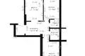 2 room apartment 63 m² Muchaviecki sielski Saviet, Belarus
