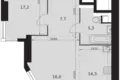 Appartement 2 chambres 61 m² Moscou, Russie