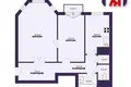 Квартира 2 комнаты 62 м² Минск, Беларусь