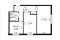Квартира 2 комнаты 42 м² Минск, Беларусь