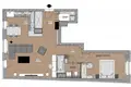 2 room apartment 59 m² in Warsaw, Poland