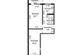 Mieszkanie 2 pokoi 47 m² Mińsk, Białoruś