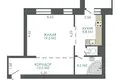 1 room apartment 48 m² in Minsk, Belarus