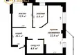 Wohnung 3 zimmer 58 m² Muchaviecki sielski Saviet, Belarus