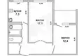 Wohnung 2 zimmer 50 m² Muchaviecki sielski Saviet, Belarus
