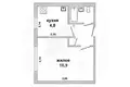 Квартира 1 комната 20 м² Мухавецкий сельский Совет, Беларусь