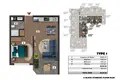 1 bedroom apartment 60 m² Akarca Koyu, Turkey
