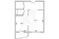 1 room apartment 42 m² Muchaviecki sielski Saviet, Belarus
