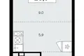 Apartamento 1 habitación 24 m² Kommunarka, Rusia
