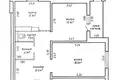 2 room apartment 61 m² Minsk, Belarus
