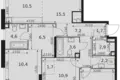 Mieszkanie 4 pokoi 90 m² Moskwa, Rosja
