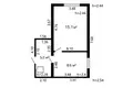 2 room house 29 m² Dziamidavicki sielski Saviet, Belarus
