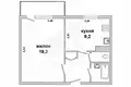 1 room apartment 37 m² Zhabinka, Belarus