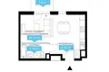 Квартира 1 комната 33 м² Познань, Польша