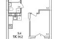 Wohnung 35 m² Ankudinovka, Russland