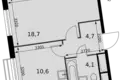 Apartamento 1 habitación 38 m² Razvilka, Rusia