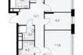 Mieszkanie 3 pokoi 101 m² Moskwa, Rosja