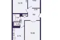 Wohnung 3 zimmer 64 m² Baryssau, Belarus
