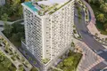 Kompleks mieszkalny New complex of furnished apartments Cove Grand with swimming pools, lounge areas and mini golf, Dubai Land Residence Complex, UAE