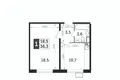 Mieszkanie 1 pokój 36 m² Leninsky District, Rosja