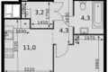 Mieszkanie 1 pokój 39 m² Moskwa, Rosja