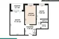 2 room apartment 49 m² Minsk, Belarus