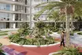 Kompleks mieszkalny New complex of furnished apartments Cove Grand with swimming pools, lounge areas and mini golf, Dubai Land Residence Complex, UAE