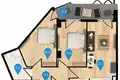 Wohnung 2 Schlafzimmer 79 m² Tiflis, Georgien
