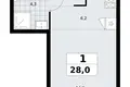 Apartamento 1 habitación 28 m² Kommunarka, Rusia