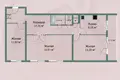 Wohnung 3 zimmer 75 m² Baryssau, Belarus
