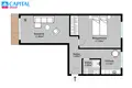 Appartement 2 chambres 44 m² Kaunas, Lituanie