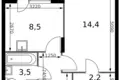 Mieszkanie 1 pokój 34 m² Sapronovo, Rosja